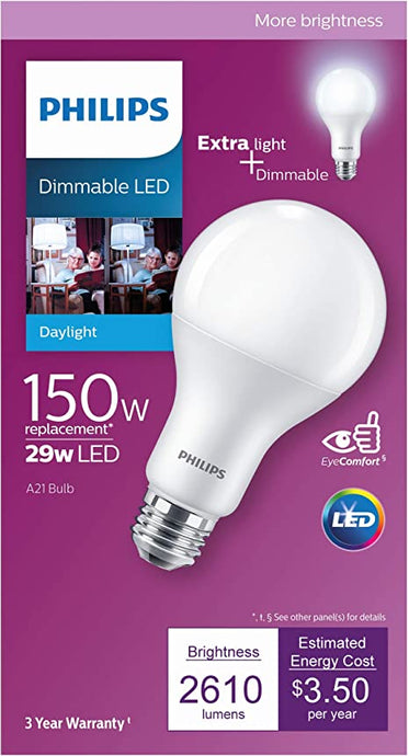 PHILIPS LED 558239 A21 Bulb, 4 Count (Pack of 1)