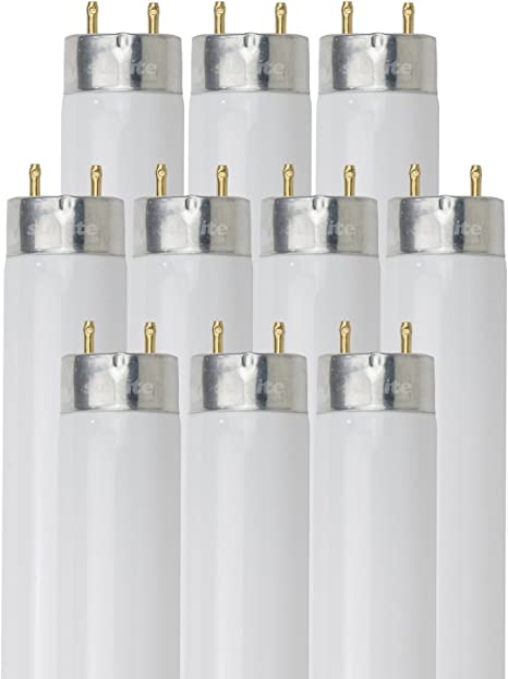 Sunlite F17T8/SP841/10PK T8 High Performance Medium Bi-Pin (G13) Base Straight Tube Light Bulb (10 Pack), 17W