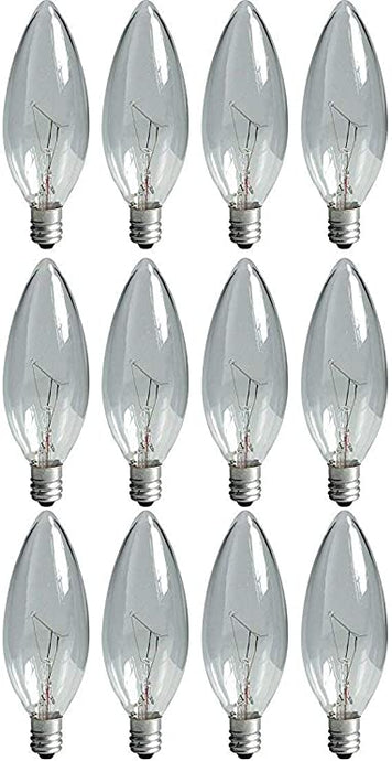 GE Lighting Touch Light 40-Watt 370-Lumen Specialty B10 Light Bulb, Crystal Clear, 12 Bulbs