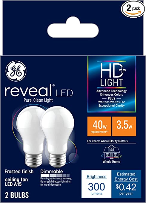 GE Reveal LED Light Bulbs ( 2 pack)