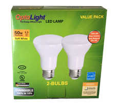 R20 (2 Pack) Energy Star 5.5W (=50W) 27K Dimmable 525 Lumens, LED