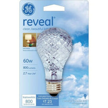 Load image into Gallery viewer, GE Reveal 60w Crystal  Cut Halogen Light bulb (Case of 6 Bulbs)